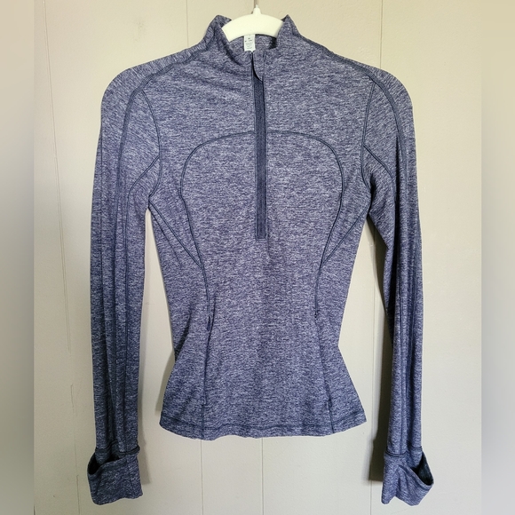 NWOT Lululemon Run Briskly 1/2 Zip, 2 Heathered Cadet Blue - Picture 5 of 9